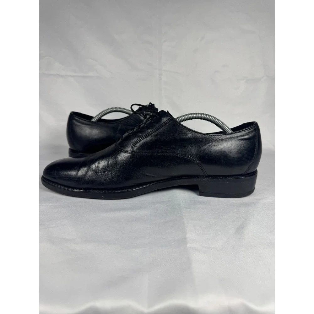 Cole Haan Madison C10243 Mens 10.5 M Oxford Black Plain Toe Lace Up Dress Shoes